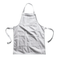 Light Gray Cotton Kitchen Apron with Multiple Utility Pockets on Transparent Background png