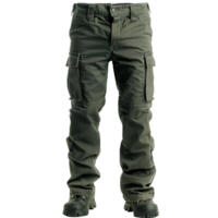 Durable Industrial Green Work Trousers with Tactical Pockets and Reinforced Seams png