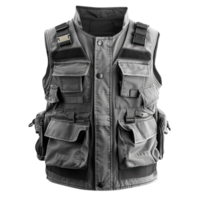 Professional Tool Vest with Adjustable Straps and Ample Storage Compartments Isolated on Transparent Background png