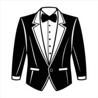 White Tuxedo Jacket vector