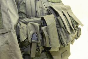 Modern military uniform of the infantryman photo