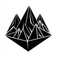 Minimalist Stylized Mountains vector