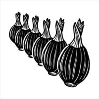 Handcrafted Onion Silhouette vector