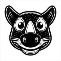 zoomed in nose boop nose vector