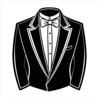 Charcoal Gray Tuxedo vector