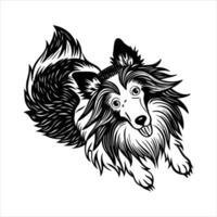 Dog Lying Upside Down Stock vector