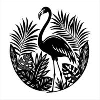 Flamingo Standing Tall vector