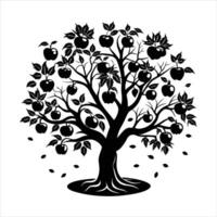 surreal apple tree apples float vector