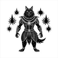 mythical desert guardian with ancient vector