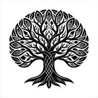 celtic apple tree adorned with ancient vector