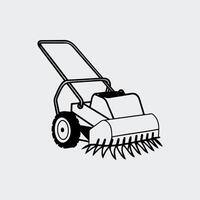 Weeder silhouette on white background vector