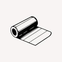 Mulching film layer silhouette on white background vector