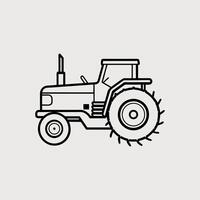 Rotavator on white background vector