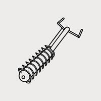 Spring harrow on white background vector