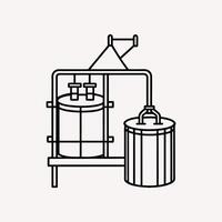 Fertigation system on white background vector