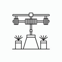 Linear irrigation system on white background vector