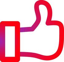 Thumb up like color symbol social media share icon vector