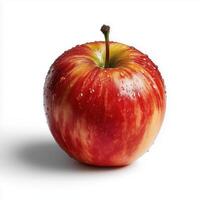 Realistic Apple on White Background photo