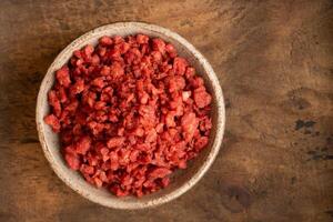 Dried Bacon Bits in a Bowl photo