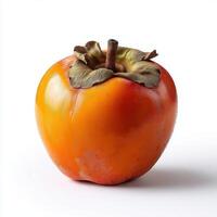 Realistic Persimmon on White Background photo