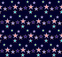 Seamless texture in the form of an abstract pattern of multi-colored stars on a blue background vector