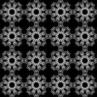 Seamless lace abstract pattern white on black background vector