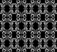 Seamless texture in the form of a beautiful lace pattern in white on a black background vector