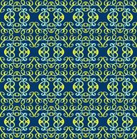 Seamless original texture in the form of an abstract yellow pattern on a blue background vector