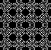 Beautiful abstract seamless lace pattern in white on black background vector
