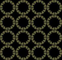 Seamless texture in the form of golden abstract round patterns on a black background vector