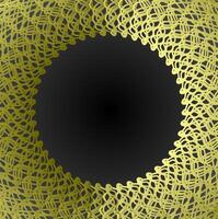 Abstract background in the form of a frame made of golden threads vector