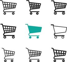 Shopping cart icon set, Full and empty shopping cart symbol, shop and sale, vectors illustration. Full and empty shopping cart symbol shop and sale icon.