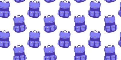 Purple backpacks arranged in a fun and colorful pattern for a cheerful design vector