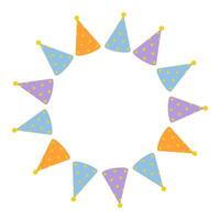 Colorful cake slices arranged in a circular pattern for a festive celebration vector