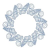 Intricate seashell pattern creating a decorative coastal design suitable for various uses vector