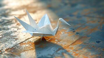 A white paper crane photo