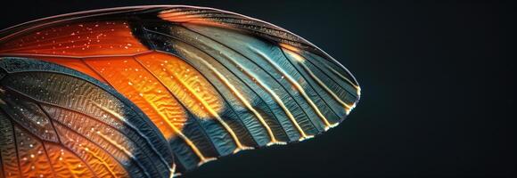 A close up of a butterfly wing photo