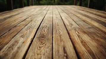 Wooden Deck with Wood Grain photo