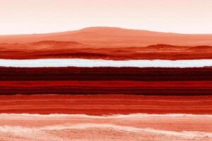 Abstract Landscape Painting with Horizontal Stripes photo