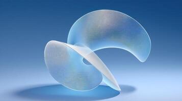 Abstract Blue Light Sculpture photo