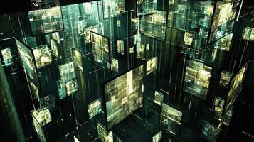 Floating Screen Display Grid photo