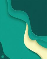 Green and Yellow Abstract Wave Background photo