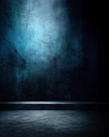 Blue Wall and Concrete Platform photo