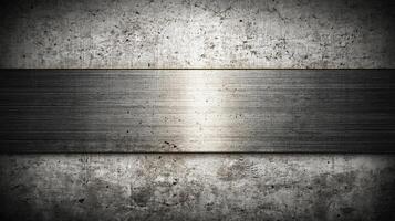 Metal Bar on Grunge Concrete Texture photo