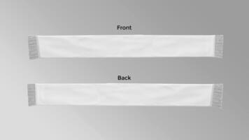 scarf mockup front and back side on grandient white to gray background photo