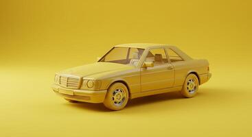 A yellow car on a yellow background photo