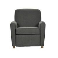 Modern gray upholstered armchair on white background studio shot photo
