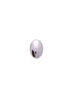 Silver capsule object with reflections on white background for medical design photo