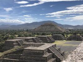Panoramic view of Teotihuacan, Mexico City and the main Pyramid of the Sun is the largest structure in Teotihuacan photo