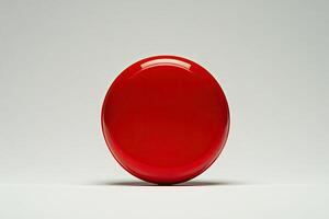 Red round object on a plain background photo